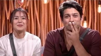 Shehnaaz Gill and Sidharth Shukla on Bigg Boss 13. Shehnaaz Gill and Sidharth Shukla on Bigg Boss 13.