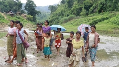 There are nearly 400 children of Myanmar refugees who fall in the age group of six to 14 years (Lawngtlai district administration) There are nearly 400 children of Myanmar refugees who fall in the age group of six to 14 years (Lawngtlai district administration)