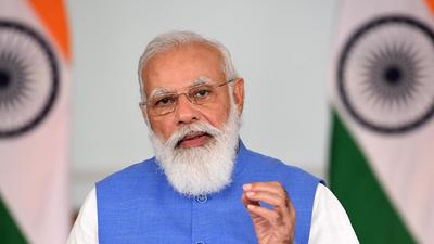 Prime Minister Narendra Modi addresses the plenary session of Eastern Economic Forum, through video conferencing, on Friday. (PTI) Prime Minister Narendra Modi addresses the plenary session of Eastern Economic Forum, through video conferencing, on Friday. (PTI)