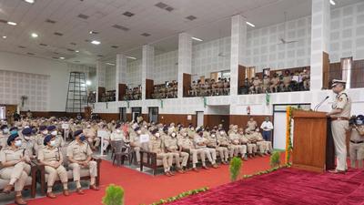 The Sampark Sabha or open house was held at the police lines in Sector 26, Chandigarh. The Sampark Sabha or open house was held at the police lines in Sector 26, Chandigarh.