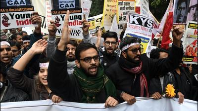 Khalid, along with several others, was booked under the stringent Unlawful Activities Prevention Act (UAPA) for his alleged role in orchestrating the northeast Delhi riots of 2020. (Biplov Bhuyan/HT PHOTO)