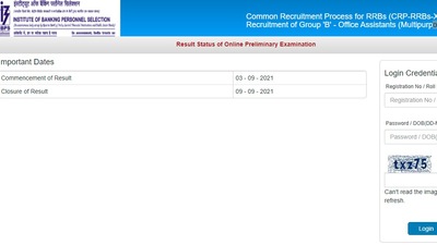 IBPS clerk prelim results 2021: Candidates who have appeared in the IBPS clerk preliminary examination can check their results at ibps.in. (ibps.in)