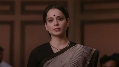 Kangana Ranaut in a still from Thalaivii. Kangana Ranaut in a still from Thalaivii.
