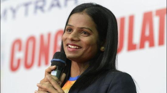 Olympian Dutee Chand had lodged a complaint with the Mahila Police Station against Rout, a reporter of the web channel Smruti Ranjan Behera and RTI activist Pradip Pradhan for allegedly publishing defamatory new stories against her. (AFP PHOTO.)
