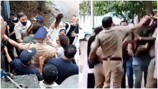 Sambhavna Seth with her husband Avinash Dwivedi at Sidharth Shukla's funeral. Sambhavna Seth with her husband Avinash Dwivedi at Sidharth Shukla's funeral.