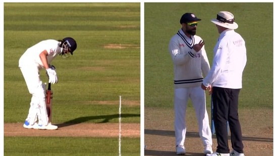 Virat Kohli complains to umpire. (AP/HT Collage)