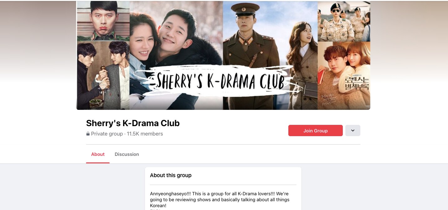 Sherry’s K-Drama Club, is one of the most popular pages on Facebook for discussing K-dramas