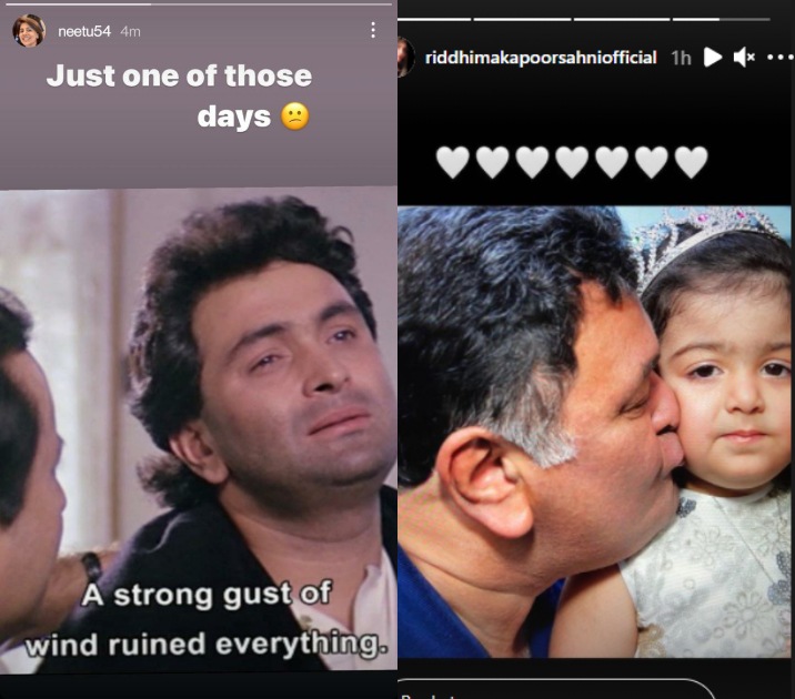 Neetu Kapoor and her daughter Riddhima Kapoor Sahni share pictures of Rishi Kapoor. Neetu Kapoor and her daughter Riddhima Kapoor Sahni share pictures of Rishi Kapoor.