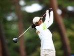 Aditi Ashok of India in action.