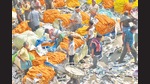 Expect the aroma of flowers and vegetables at Gandhi Bazar. Expect the aroma of flowers and vegetables at Gandhi Bazar.