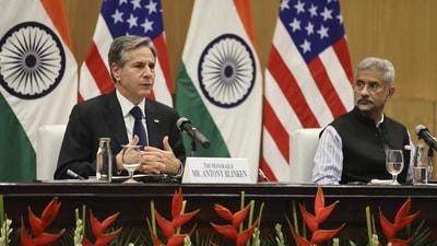 US secretary of state Antony Blinken and external affairs minister S Jaishankar. (AP)