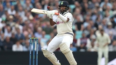 Cheteshwar Pujara plays the late upper cut. (Getty) Cheteshwar Pujara plays the late upper cut. (Getty)