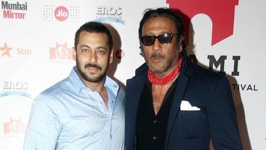 Jackie Shroff with Salman Khan.