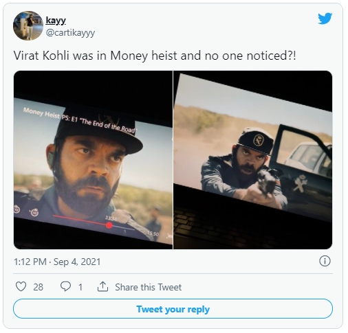A Money Heist actor reminds fans of Virat Kohli.&nbsp;