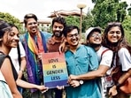 People celebrate after the Supreme Court's verdict on Section 377 in New Delhi on September 6, 2018.(HT Photo) People celebrate after the Supreme Court's verdict on Section 377 in New Delhi on September 6, 2018.(HT Photo)