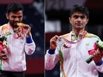 India's Krishna Nagar (L) and Suhas Yathiraj. (Getty Images) India's Krishna Nagar (L) and Suhas Yathiraj. (Getty Images)