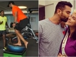 Angad Bedi builds stability and core with Bosu ball routine in video, Neha Dhupia comments