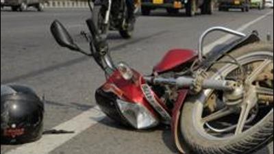 A 52-year-old man was killed after a recklessly driven car hit his motorcycle on the Airport Road in Mohali on Saturday night.