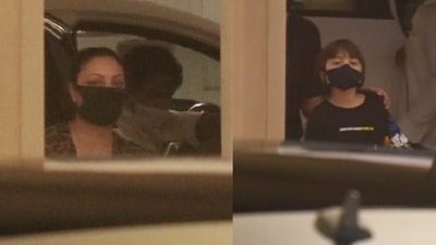 Gauri Khan and AbRam spotted at Karan Johar's house.&nbsp; (Varinder Chawla)