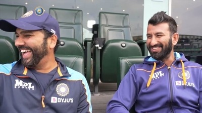 ‘Someone told me you were 35 off 50’: Rohit pulls Pujara's leg after Day 3