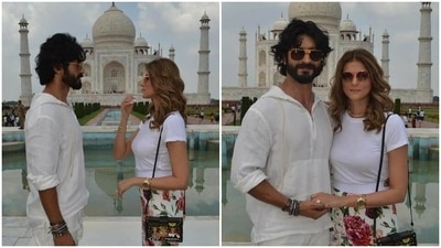 Vidyut Jammwal with Nandita Mahtani at Taj Mahal. Vidyut Jammwal with Nandita Mahtani at Taj Mahal.