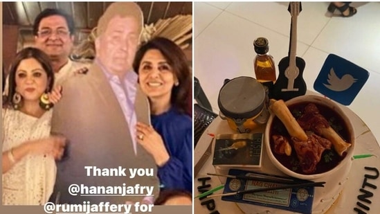 Neetu celebrates Rishi Kapoor's birthday as the cake reflects his passion