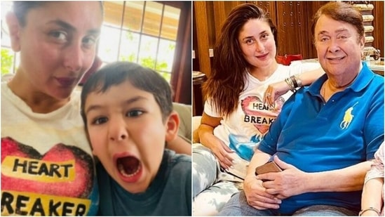 Kareena Kapoor in ₹61k print top and pants is chic for lunch date with Taimur, Jeh and family (Instagram/@kareenakapoorkhan)