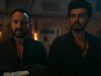 Saif Ali Khan and Arjun Kapoor in Bhoot Police. Saif Ali Khan and Arjun Kapoor in Bhoot Police.
