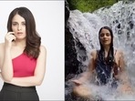 Radhika Madan's Siddhasana under waterfall is giving us travel and fitness FOMO(Instagram/radhikamadan) Radhika Madan's Siddhasana under waterfall is giving us travel and fitness FOMO(Instagram/radhikamadan)