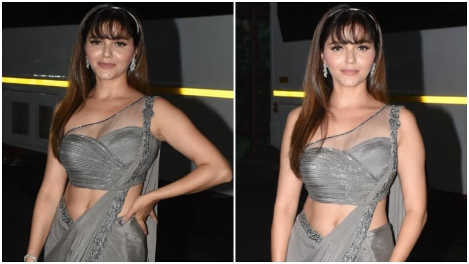 1600px x 900px - Rubina Dilaik in silver embellished saree goes bold and sexy on Bigg Boss  OTT sets | Fashion Trends - Hindustan Times