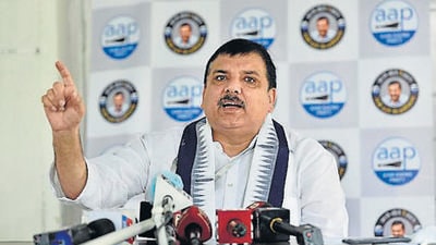 Aam Aadmi Party leader Sanjay Singh. (HT PHOTO)