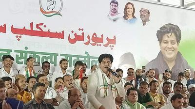The Uttar Pradesh Congress minority department convention in progress in Lucknow on Monday. (SOURCED IMAGE) The Uttar Pradesh Congress minority department convention in progress in Lucknow on Monday. (SOURCED IMAGE)