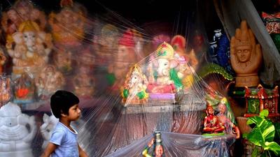 Tamil Nadu government, in a bid to prevent the spread of Covid-19, last week said that people should not install Ganesh idols in public places or carry out the immersion procession. (AFP)