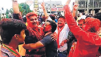 The victory in Belagavi, marks an important landmark for saffron party,which fought the polls on the development plank. So far, language was the as the main election agenda in local polls in the district. (ANI) The victory in Belagavi, marks an important landmark for saffron party,which fought the polls on the development plank. So far, language was the as the main election agenda in local polls in the district. (ANI)