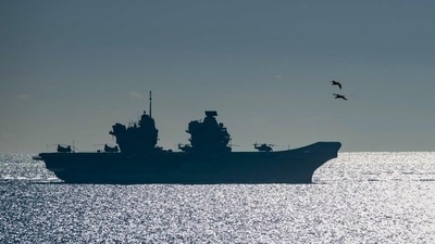 Japan defence minister Nobuo Kishi welcomed British aircraft carrier HMS Queen Elizabeth. (File Photo) Japan defence minister Nobuo Kishi welcomed British aircraft carrier HMS Queen Elizabeth. (File Photo)