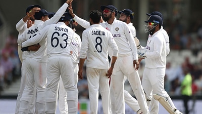 India players celebrate the fall of Dawid Malan's wicket on Day 5. (Getty) India players celebrate the fall of Dawid Malan's wicket on Day 5. (Getty)