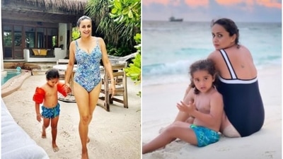 Gul Panag slips into a swimwear and looks ageless. Gul Panag slips into a swimwear and looks ageless.