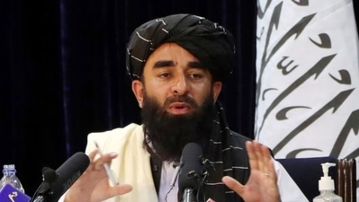 Taliban spokesperson Zabihullah Mujahid addressed a press conference in Kabul.&nbsp; (Reuters File Photo)