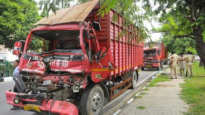 Three RBI cash vans were involved in the pile-up after the driver of the one moving ahead suddenly slammed the brakes in Sector 28, Chandigarh.