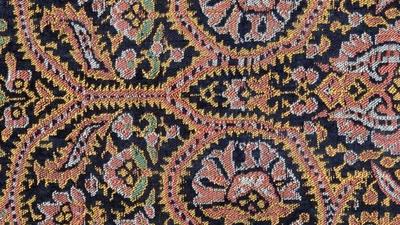 Textile design sample No. 595: Shawl patterns, figured silk cloth called ‘Ubra’ or ‘Shalwal’ from Afghanistan, used for chogas and other garments. (Courtesy- BSI website)