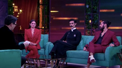 Kunal Kapoor, Dino Morea and Drashti Dhami on Koffee Shots with Karan. Kunal Kapoor, Dino Morea and Drashti Dhami on Koffee Shots with Karan. 