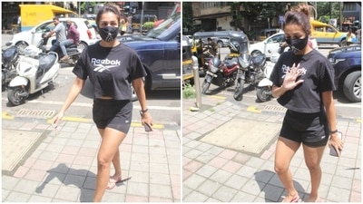 Whether she is attending a yoga class, a Pilates training session or a strength workout at the gym, Malaika always puts thought into her OOTD. What do you think about this latest all-black look? (HT Photo/Varinder Chawla) Whether she is attending a yoga class, a Pilates training session or a strength workout at the gym, Malaika always puts thought into her OOTD. What do you think about this latest all-black look? (HT Photo/Varinder Chawla)