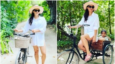 Gul Panag also mentioned how they ‘cycled like mad’. Gul Panag also mentioned how they ‘cycled like mad’.