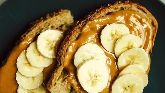 5. Almond butter toast with banana: Almond butter's sweet and savoury taste makes it a popular spread for children. High on good fats and essential Omega 3 fatty acids, it is a good option to add to your child's breakfast. Seasonal fruits are a rich source of essential vitamins, antioxidants and micronutrients and must be consumed on a regular basis.(Pinterest)