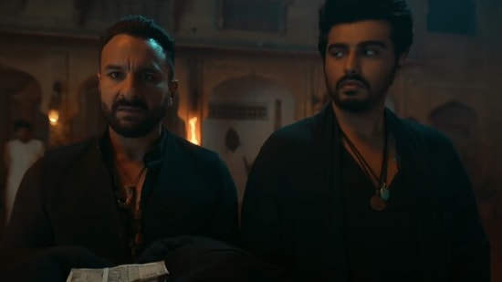 Saif Ali Khan and Arjun Kapoor in Bhoot Police.