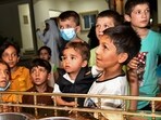 Unicef along with its partner agencies have been involved in registering the evacuees who have been airlifted out of Kabul since August 14. (Qatar Government Communications Office via AP)