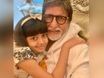 Amitabh Bachchan poses with his granddaughter Aaradhya. Amitabh Bachchan poses with his granddaughter Aaradhya.