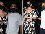 Sonam Kapoor in  <span class='webrupee'>₹</span>44k co-ord crop top and skirt enjoys dinner date with Anand Ahuja