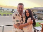 Sanjay Dutt poses with daughter Trishala Dutt.