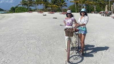 From increasing cardiovascular fitness to muscle strength and flexibility, cycling is a cardio workout that reaps innumerable benefits (Instagram/saraalikhan95) From increasing cardiovascular fitness to muscle strength and flexibility, cycling is a cardio workout that reaps innumerable benefits (Instagram/saraalikhan95)